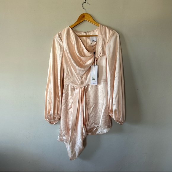 Acler Exton Mini Dress in Pearl Pink NEW Size 4 - Picture 4 of 13